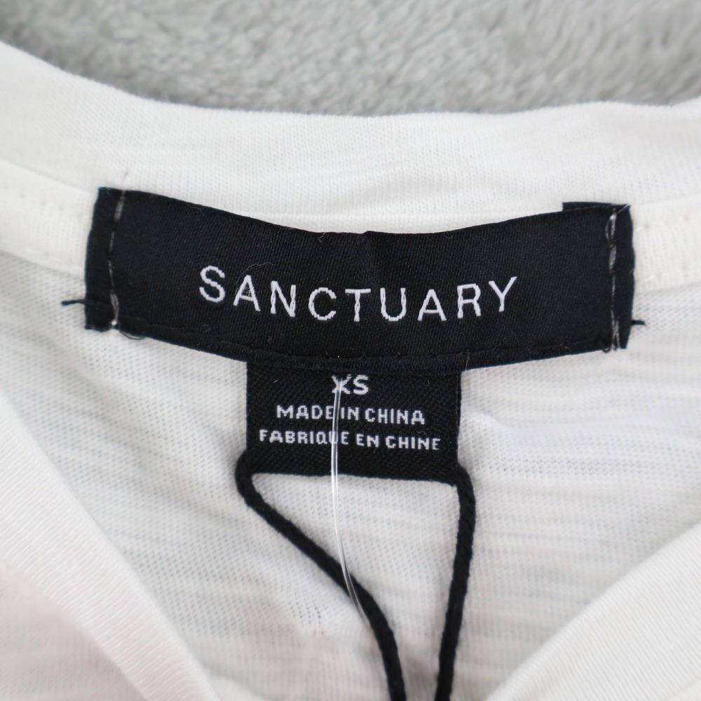 Sanctuary Draped Tank Top Womens XS White Minimalist Staple Casual Summer NWT - Picture 3 of 15